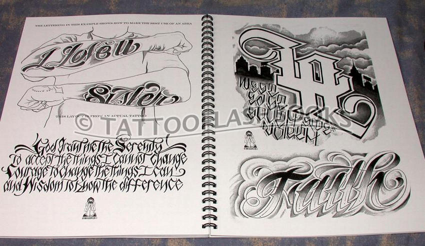 tattooflashbooks.com - Big Sleeps - Letters to Live By: Lettering Reference Guide Volume 2