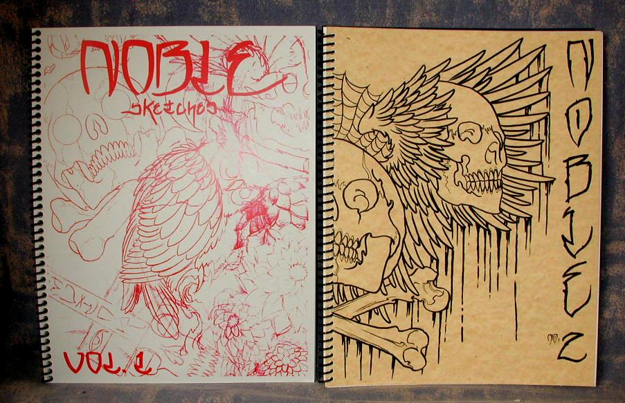 Tattoo Line Drawings Sketchbooks Volumes 1 & 2. Two Book Set. by Todd Noble