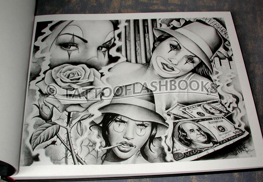 Tattooflashbookscom Miki Vialetto Lowrider Tattoo Flash 850x587px